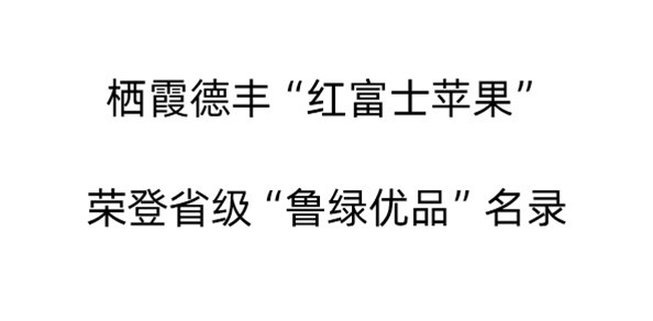 產業鏈上的山東好品牌｜棲霞德豐“紅富士蘋果”榮登省級“魯綠優品”名錄